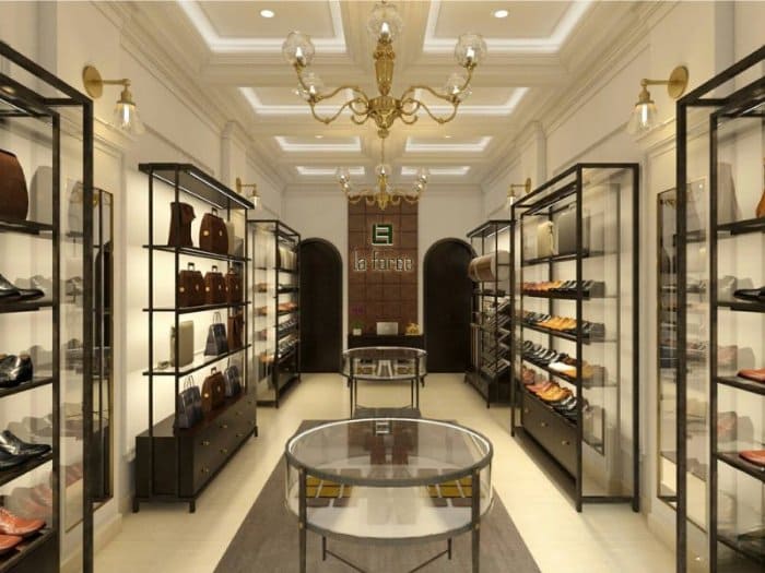 Mẫu thiết kế cửa hàng bán giày dép 06