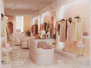 Mẫu thiết kế cửa hàng thời trang 08