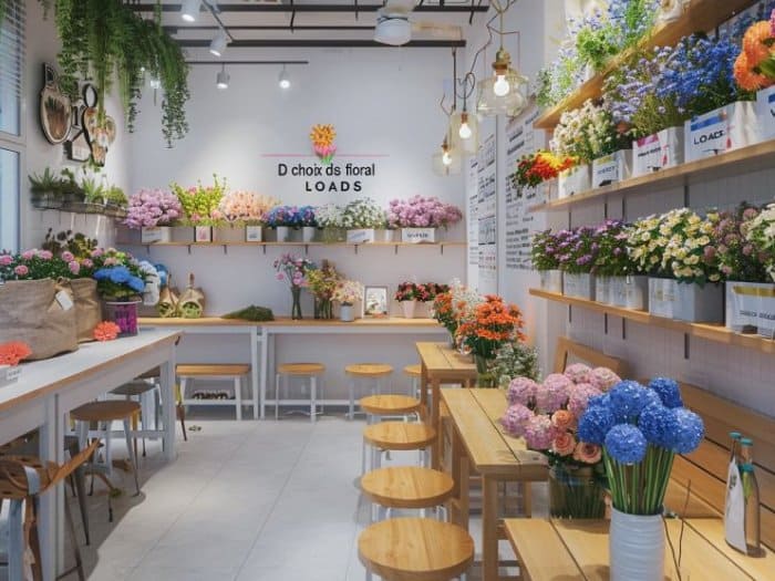 Mẫu thiết kế cửa hàng bán hoa tươi 03