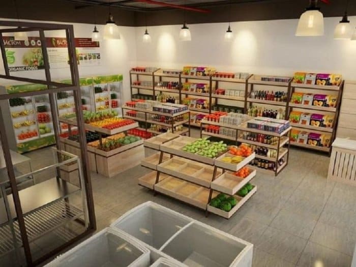 Mẫu thiết kế cửa hàng thực phẩm 01