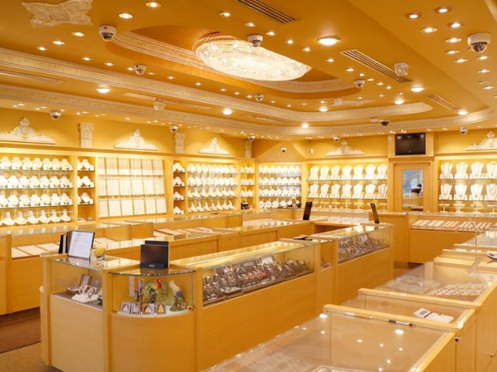 Mẫu thiết kế cửa hàng kinh doanh trang sức 01