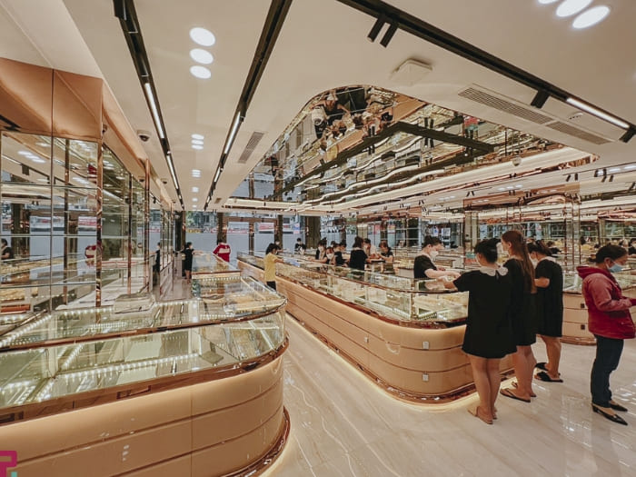 Mẫu thiết kế cửa hàng kinh doanh trang sức 02