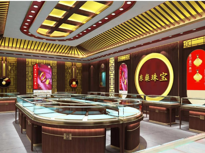 Mẫu thiết kế cửa hàng bán trang sức truyền thống