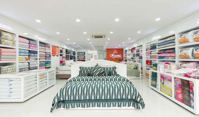 Tiêu chuẩn khi thiết kế cửa hàng kinh doanh chăn ga gối đệm