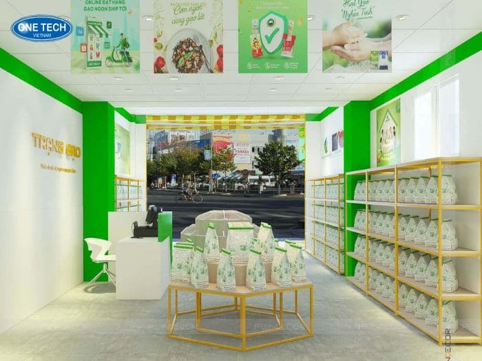 Cách trưng bày sản phẩm gạo bắt mắt, thu hút