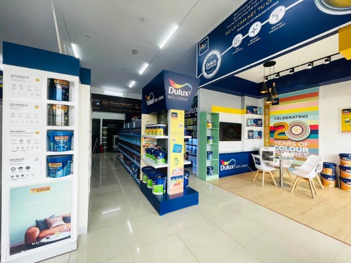 Cửa hàng sơn trang trí sáng tạo, bắt mắt