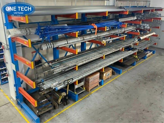 Kệ tay đỡ thiết kế cánh tay vươn dài cho kho sắt thép