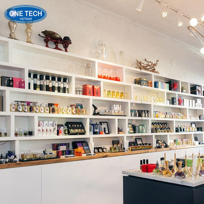 Kệ tủ gỗ MDF cho showroom