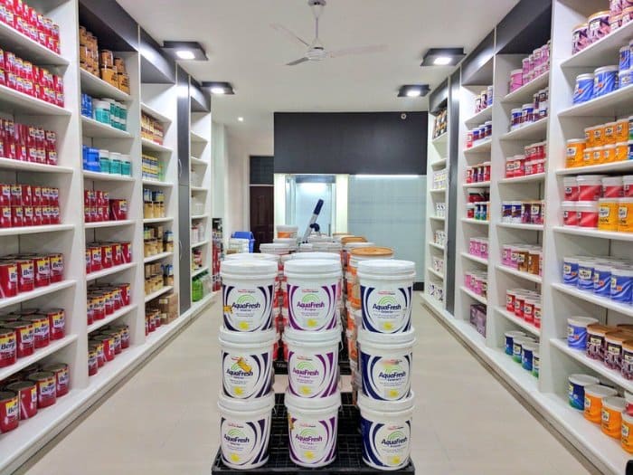 Thiết kế cửa hàng sơn nhỏ