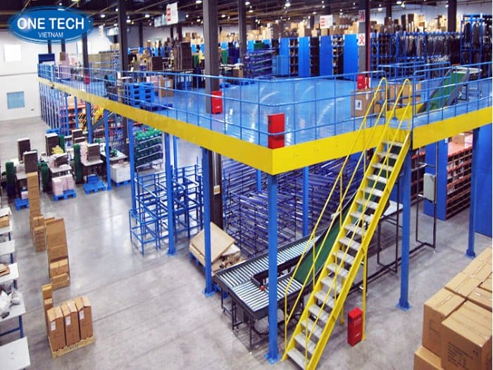 Kệ sàn Mezzanine tận dụng không gian chiều dài