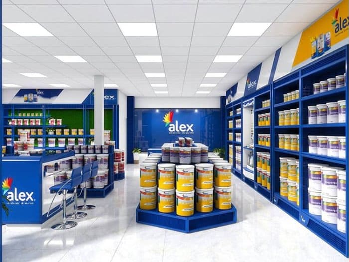 Mẫu thiết kế cửa hàng sơn 06