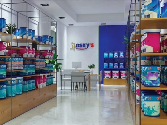 Mẫu thiết kế cửa hàng sơn 07