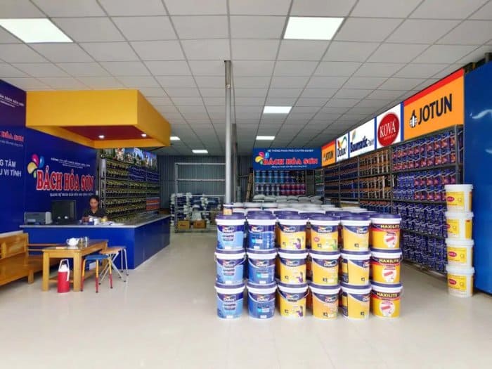 Mẫu thiết kế cửa hàng bán sơn 09