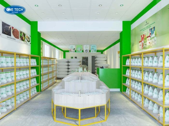 Mẫu thiết kế cửa hàng bán gạo 04