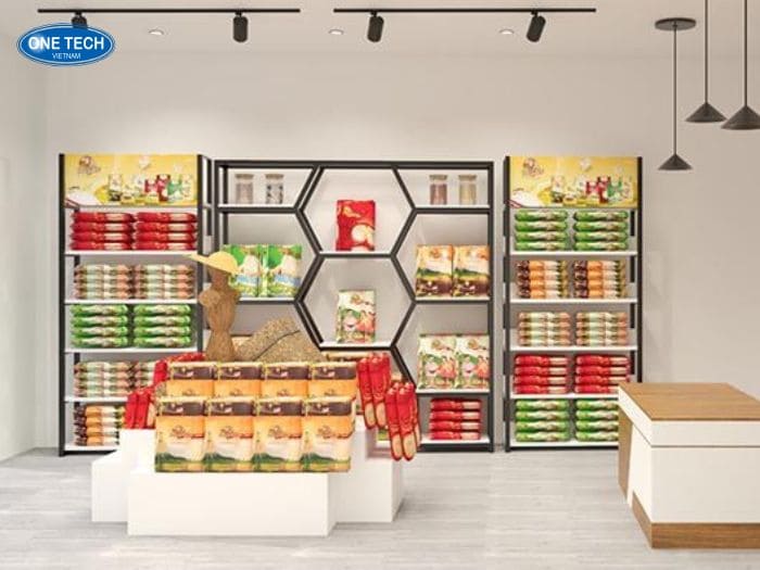Mẫu thiết kế cửa hàng kinh doanh gạo 07