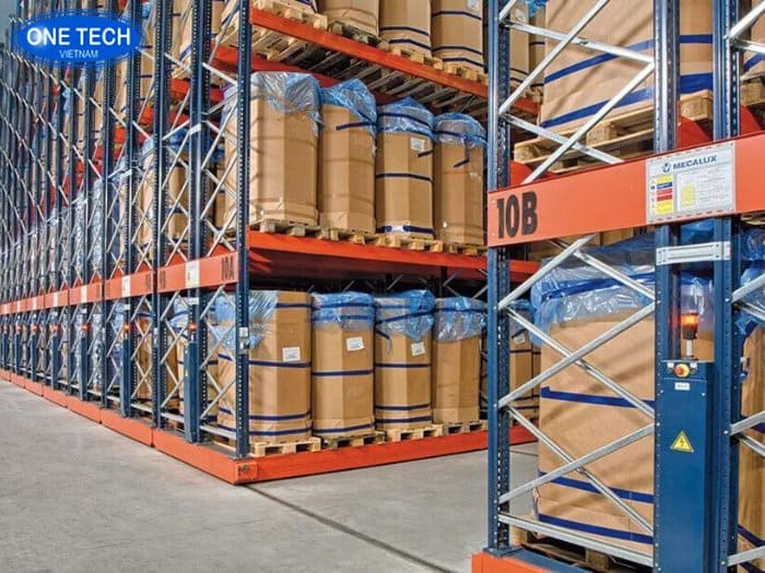 Kệ di động - Sử dụng đường ray để di chuyển các bộ kệ