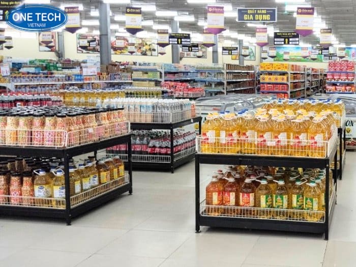 Kệ khuyến mãi hình vuông 2 tầng cỡ lớn