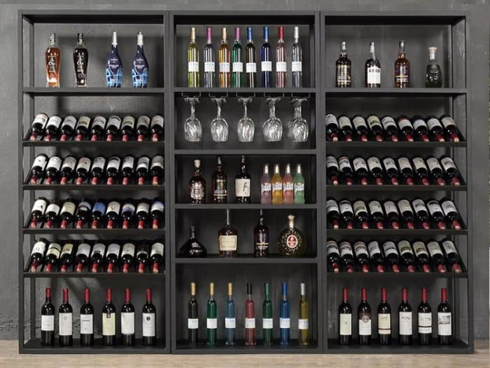 Kệ tủ trưng bày rượu an toàn và thẩm mỹ