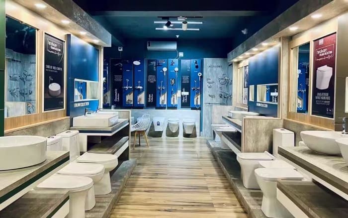 Thiết kế cửa hàng điện nước phong cách hiện đại