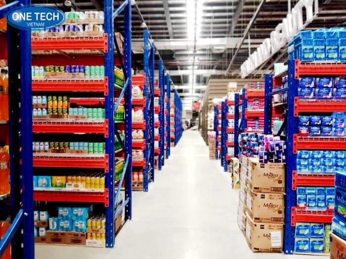Kệ kho hàng siêu thị tối ưu lưu trữ