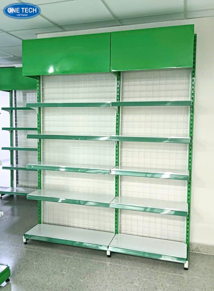 Kệ lưng lưới màu xanh 5 tầng