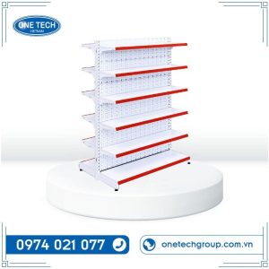 Kệ siêu thị đôi tôn đục lỗ 6 tầng