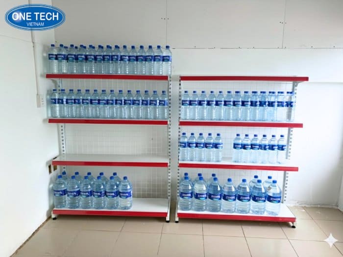 Kệ siêu thị trưng bày nước chuyên nghiêp