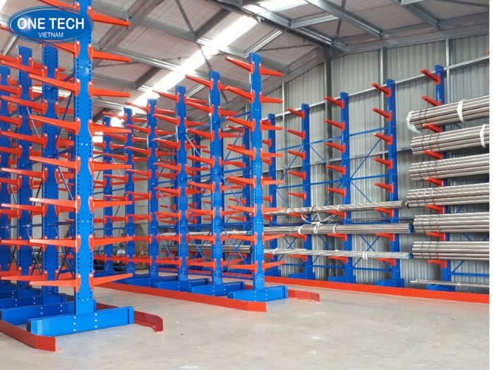 Kệ tay đỡ cho kho hàng ngành sắt thép