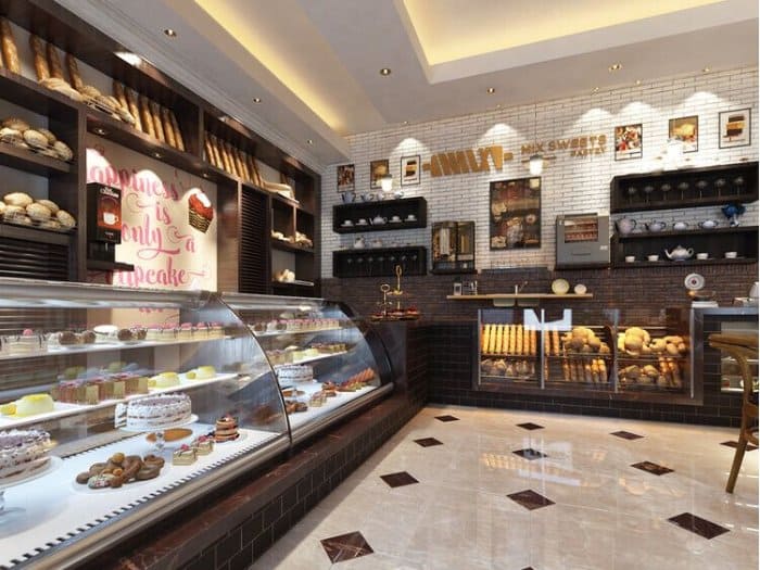 Mẫu thiết kế cửa hàng bán bánh ngọt nhỏ 11