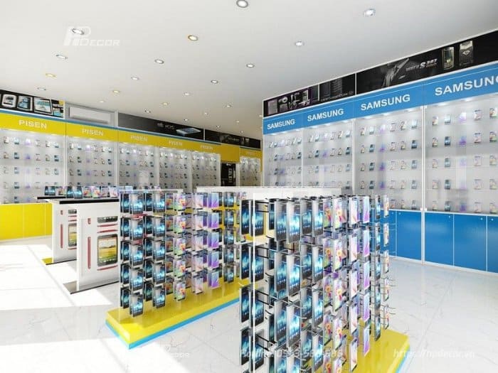 Mẫu thiết kế cửa hàng bán phụ kiện điện thoại 02