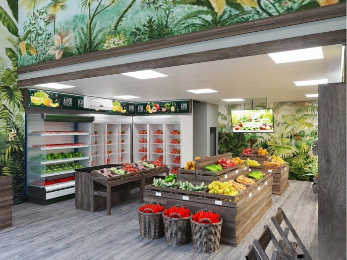 Mẫu thiết kế cửa hàng kinh doanh trái cây 17