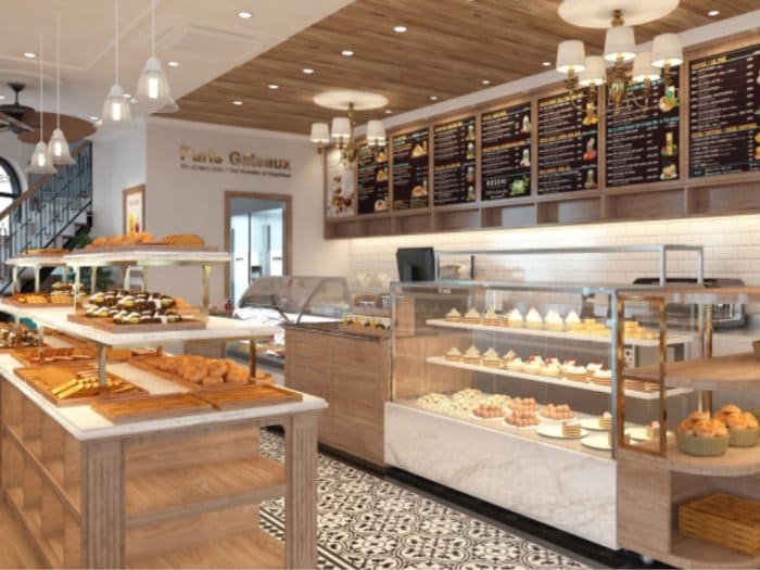 Mẫu thiết kế cửa hàng bán bánh ngọt nhỏ 02