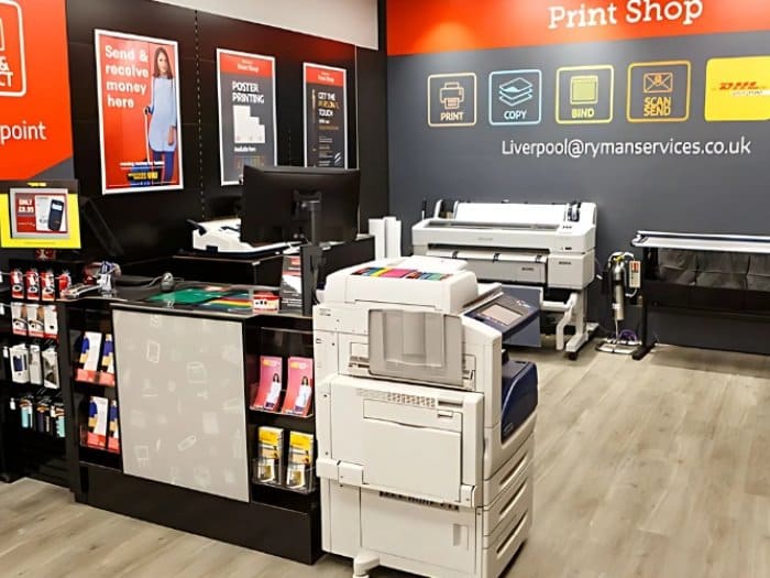 Mẫu thiết kế cửa hàng photocopy 04