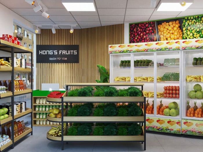 Mẫu thiết kế cửa hàng bán trái cây 01