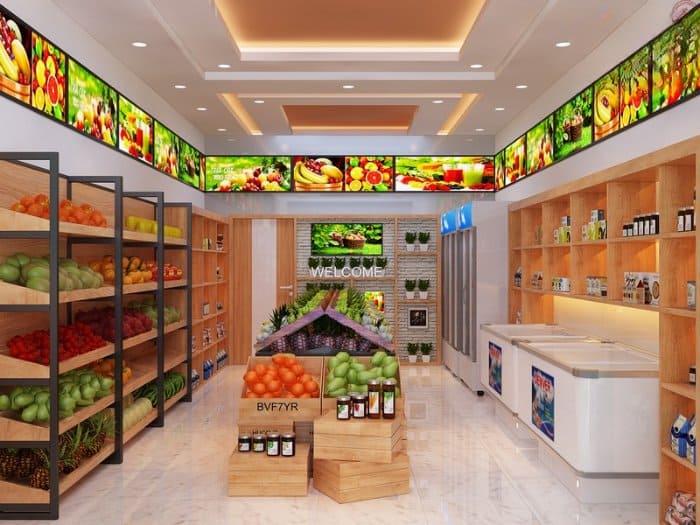 Mẫu thiết kế cửa hàng bán trái cây 02