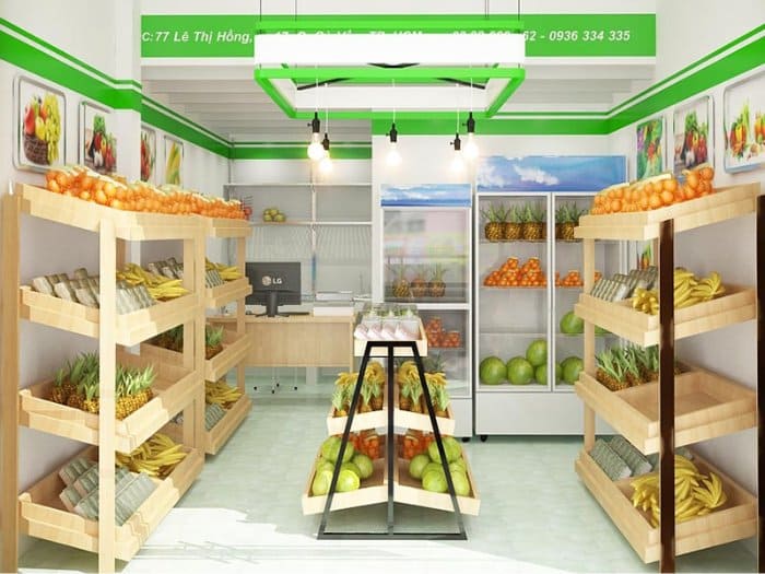 Mẫu thiết kế cửa hàng bán trái cây 03