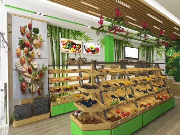 Mẫu thiết kế cửa hàng bán trái cây 04