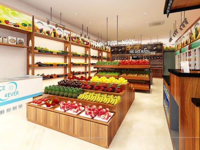 Mẫu thiết kế cửa hàng bán trái cây 05