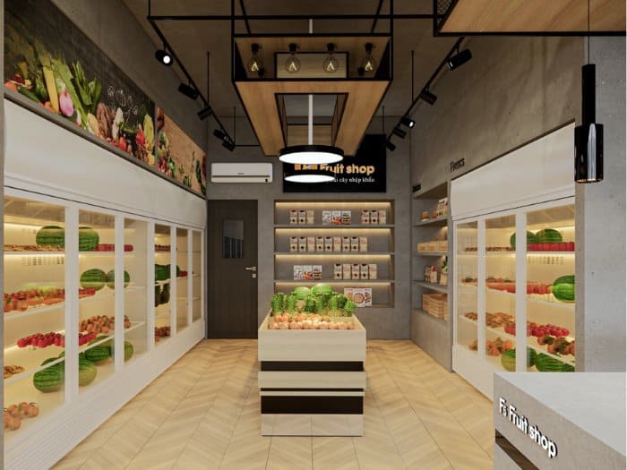 Mẫu thiết kế cửa hàng bán trái cây 06