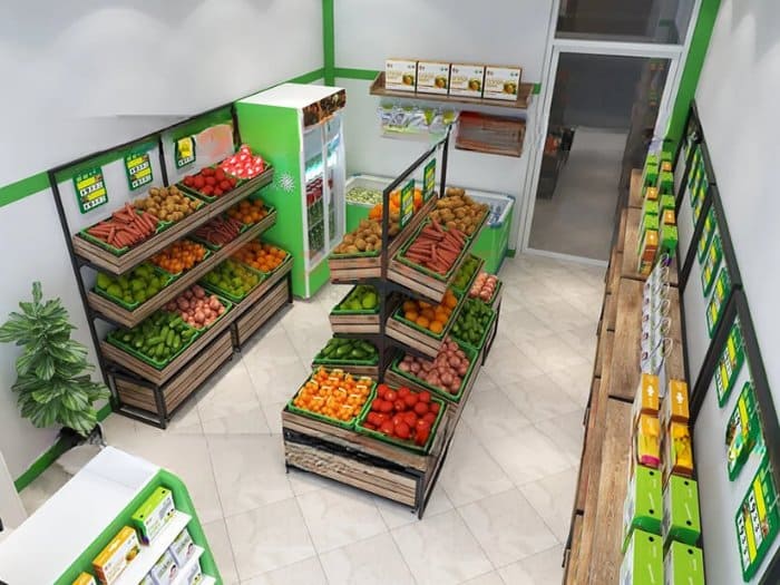 Mẫu thiết kế cửa hàng bán trái cây 09