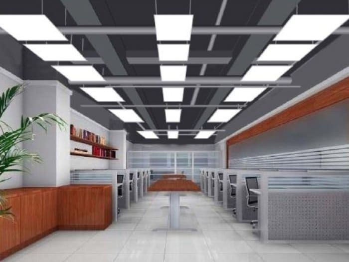 Ánh sáng trong cửa hàng vật liệu xây dựng rõ sản phẩm