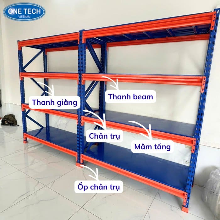 Cấu tạo chi tiết của kệ trung tải
