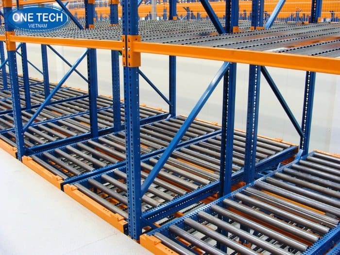 Kệ con lăn luân chuyển vật liệu xây dựng nhanh