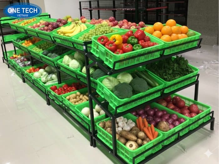 Kệ khung sắt khay nhựa tiết kiệm chi phí, dễ vệ sinh