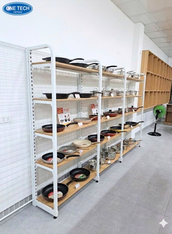 Kệ mâm gỗ trưng bày hàng cao cấp