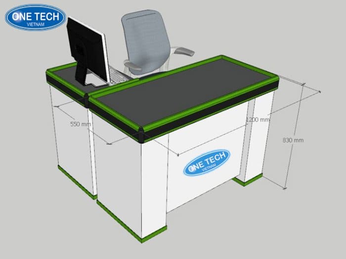 Kích thước tiêu chuẩn của bàn thu ngân