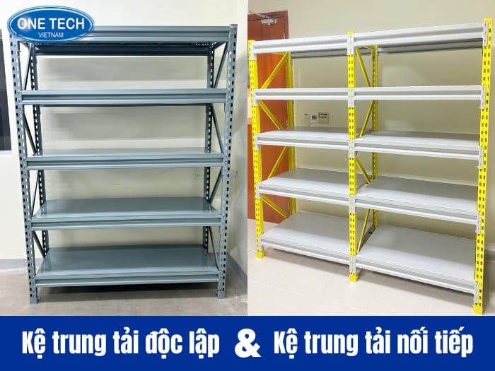 Phân biệt kệ trung tải độc lập kệ nối tiếp