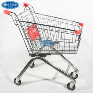 Xe đẩy siêu thị phủ inox được ưa chuộng hàng đầu