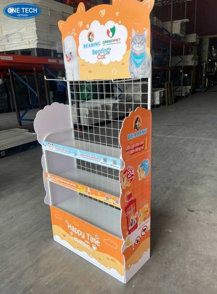 Kệ posm trưng bày thức ăn chó mèo