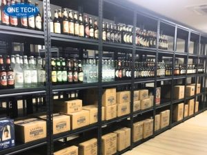 Kệ V cài cho kho bia rượu quy mô nhỏ